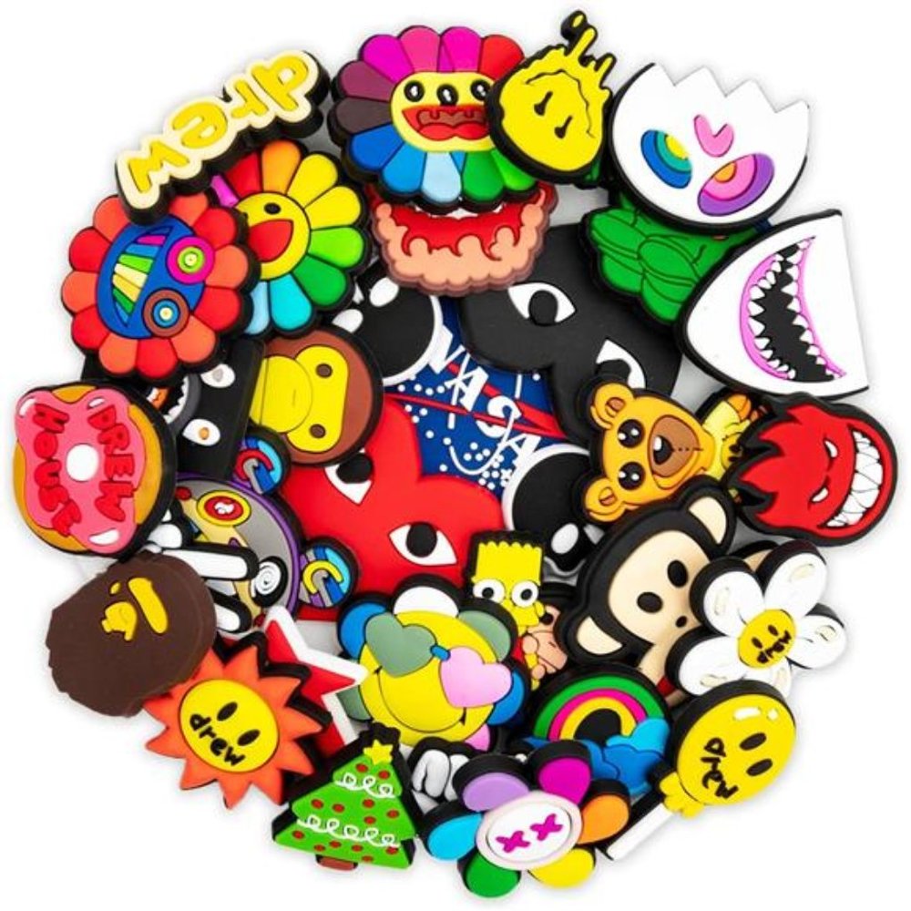32 PCS Croc Charms for Teens  Cartoon Croc Pins Boys Girls Shoe Decoration